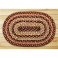 Earth Rugs Burgundy-Gray-Creme Round Swatch 46-357